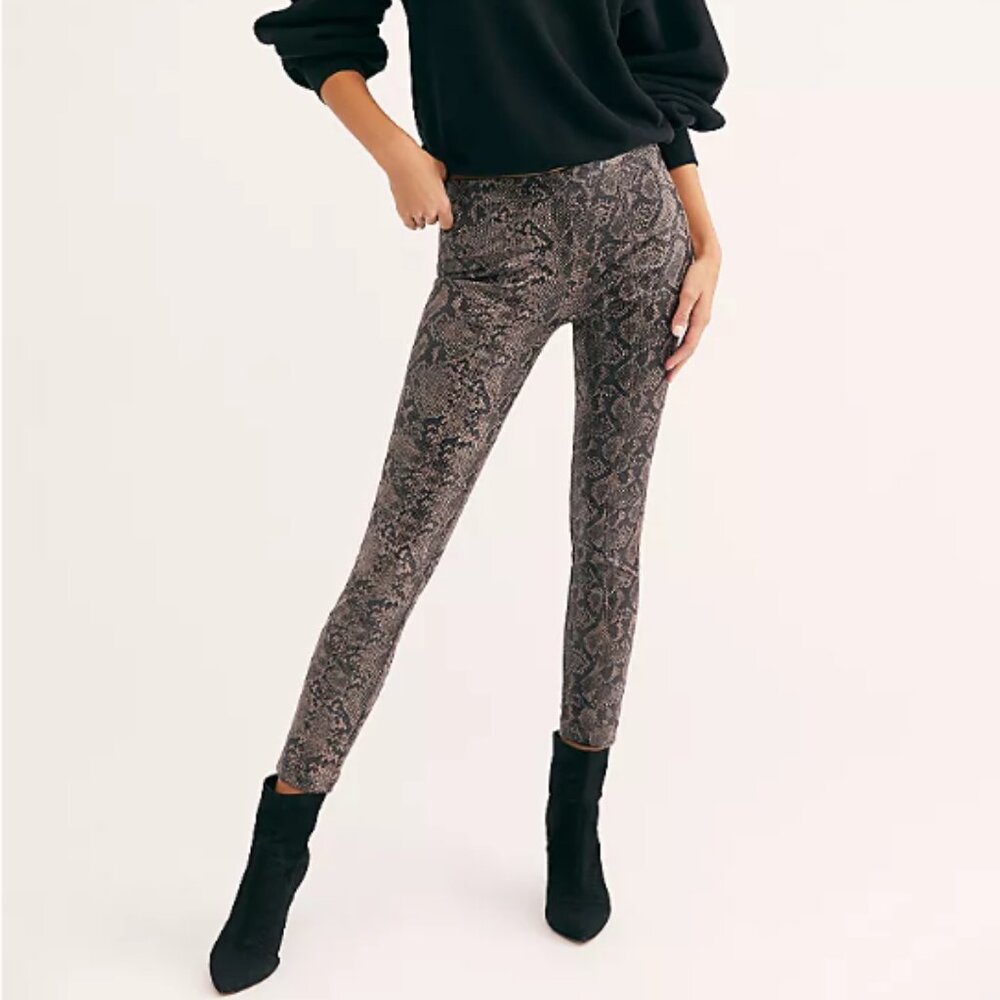 BLANKNYC Vegan Leather Legging - Red and Black